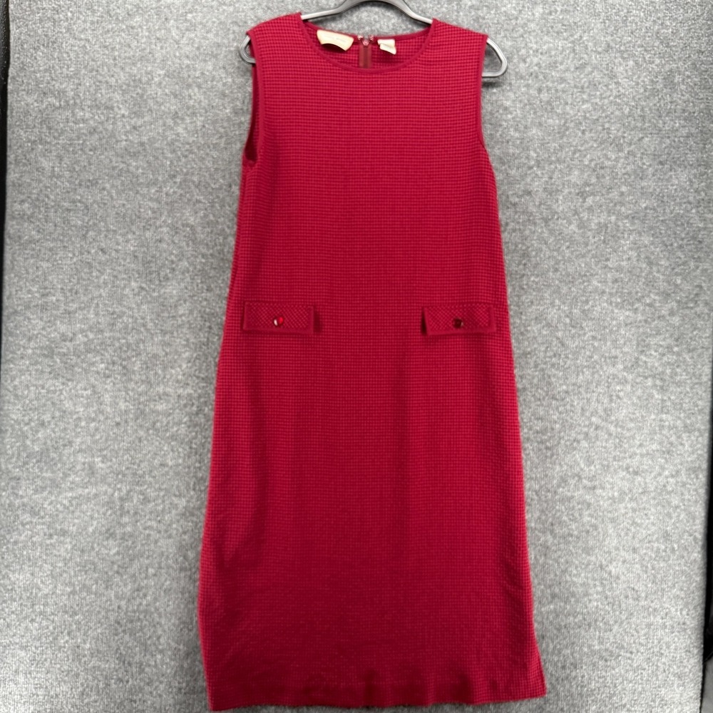 Studio Works Dress Petite PM Red Check Sleeveless‎ Boho Cottagecore Overall Farm